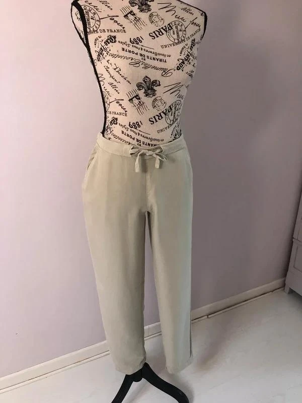 Sage green fluid tapered pants Mango – Size XS (34) – photo 8